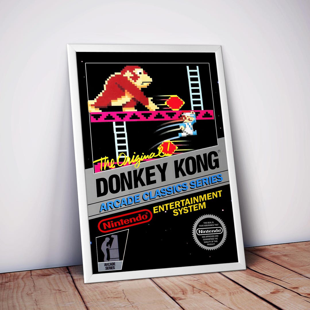 Donkey Kong Poster | Video Game Poster | High Quality Matte Print ...