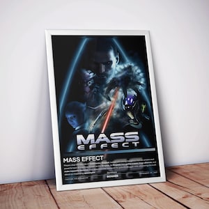 Mass-effect-poster | Videogameposter | 4 kleuren | Hoge afdrukkwaliteit | Sci-Fi RPG-muurdecoratie | Gamercadeau | Gratis verzending in de VS