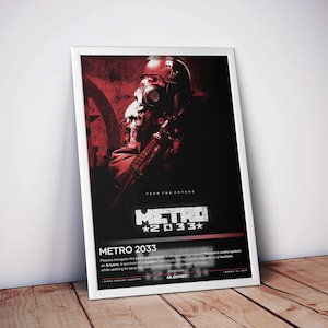 Metro 2033-poster | Sci-Fi gaming muurkunst | Post-apocalyptisch kunstwerk | FPS-poster | Hoge kwaliteit afdrukken | Gamercadeaus | Gratis verzending in de VS