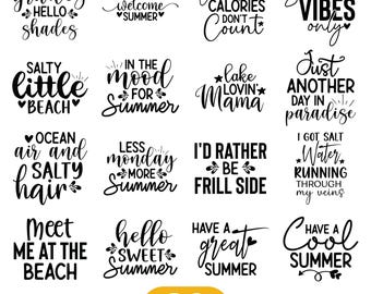 Summer SVG Bundle, Summer Svg, Beach Svg, Summertime Svg, Vacation Svg, Summer Cut Files, Cricut, Png, Svg