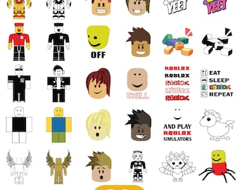Roblox Characters Cricut Bundle Roblox Gamer SVG Bundle Birthday Roblox Gamer Gift for Birthday Personalized Roblox Gamer Party Roblox SVG