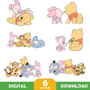 Baby Winnie the Pooh SVG Baby Winnie the Pooh Cut Files Baby Winnie the Pooh Cricut SVG