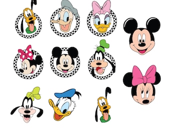 Mickey and friends clipart , Mickey svg cut files for Cricut / Silhouette, Donald Duck svg, Mickey png, Svg Instant Download