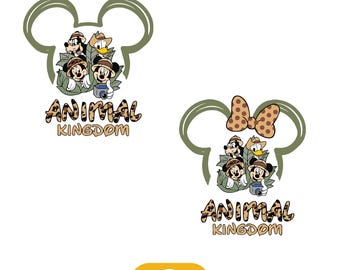 Animal Kingdom Png ,Mickey Safari png, Vintage Safari Mode, Mickey And Friends png, minnie png, goofy png