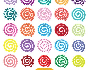 Rolled Flower Svg, Paper Flower, Wedding Flower, 3d Flower, Rolled Flower Cricut file, Gifts Decoration, Paper leaf svg, Layered Designs svg