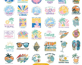 Summer SVG Bundle, Summer Svg, Beach Svg, Summertime Svg, Vacation Svg, Summer Cut Files, Cricut, Png, Svg
