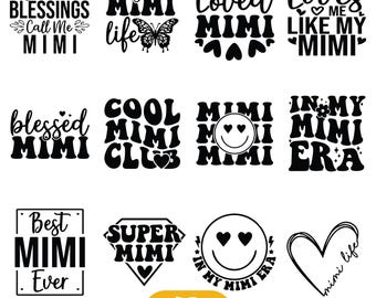 Mimi Svg Bundle, Blessed Mimi Svg, mimi heart svg ,Mimi Life svg, Mimi shirt SVG bundle, mimi svg, mimi quotes svg, Best Mimi Ever Svg