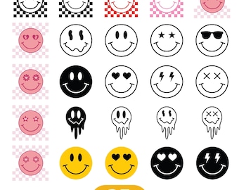 Smiley Face SVG, Smiley Face Clipart, Emoji SVG Cut File for Cricut, Emoji Clip Art, Emoji Svg Cricut Cutting File, Instant Download