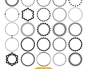Circle Frame SVG , Double Circle Frame SVG , Circle SVG , Round Frame Svg , Doodle Circle Svg , Frame Svg , Circle Frame Decoration Wedding