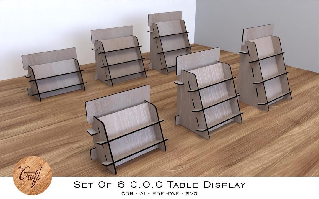 6-piece COC Table Displays Set: Tilt Tray, 3 Subs, 2 Subs, 3 Heights, 2 ...