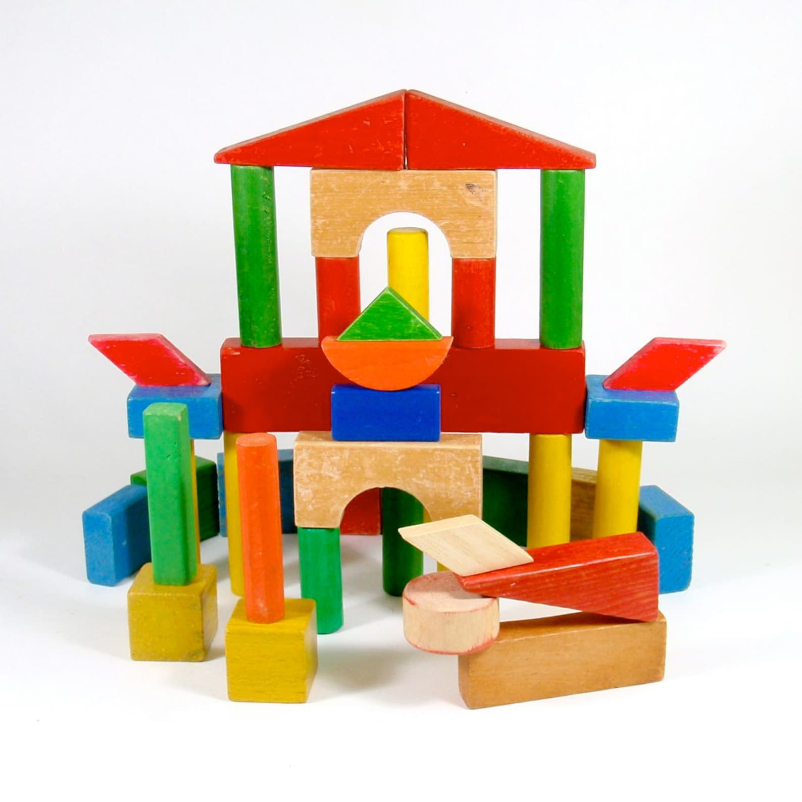 Mixed Wooden Blocks Etsy