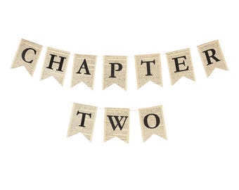 Chapter Two Book Garland | Second Birthday Banner | Book Theme Baby Shower & Storybook Party Decor