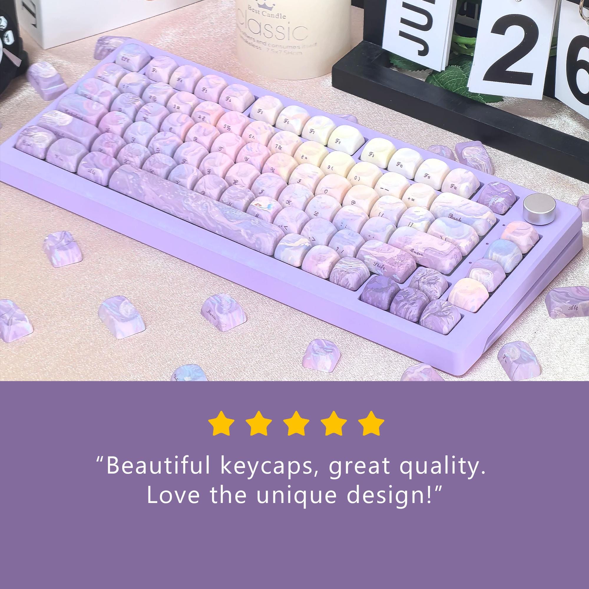 Fall Key Caps Mermaid Fall Purple Keycap Set: 137 PBT MOA Profile Custom Keycaps - Etsy