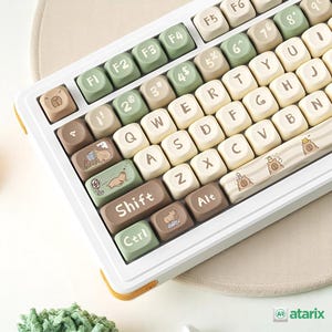 Set di tasti in stile giapponese anime, simpatici tasti per tastiera meccanica, tasti fatti a mano, accessori per tastiera personalizzati, regalo anime, tastiera da gioco per giocatori.