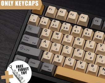 Yellow Japanese Keycap Set | Cherry Profile PBT, 144 Keys