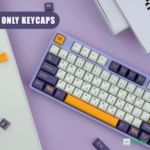 Set di tasti giapponesi viola: tasti Cherry MX PBT fatti a mano