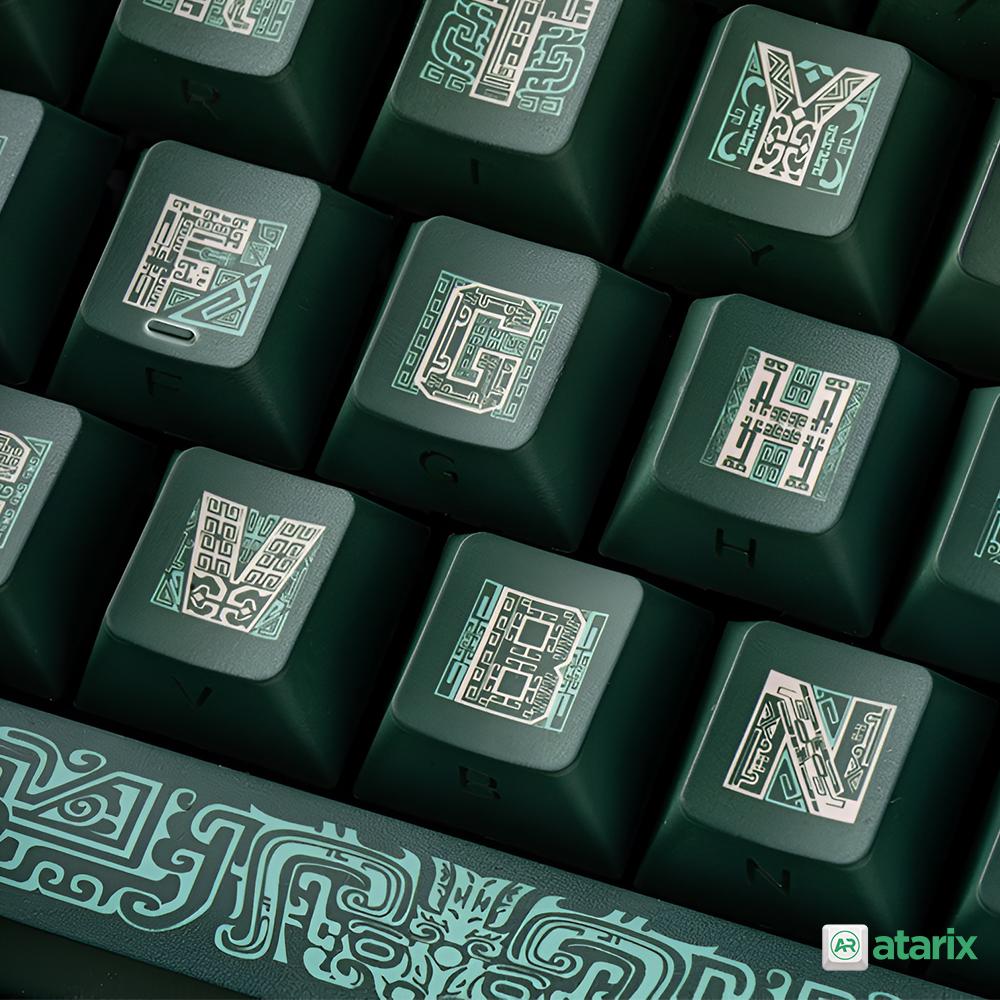Grüne Japanische Tastenkappen – 130-tlg. PBT-Cherry-Profile-Keyset Für Mechanische Tastaturen