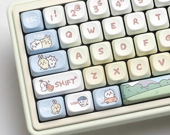 Lindo juego de teclas para teclado mecánico - Teclas PBT personalizadas y hechas a mano para teclado mecánico Teclas personalizadas Teclas artesanales Teclas de resina