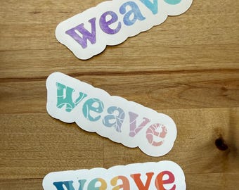 Weave Fiber Art Sticker – Journal, Laptop, Water Bottle Decal
