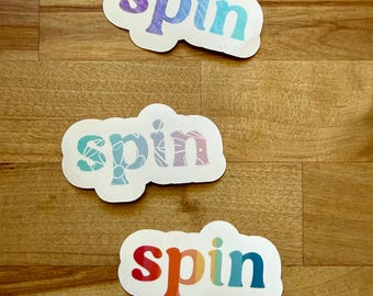 Spin Sticker – Yarn Lover Craft Art Decal (1.5x2.5 inches)