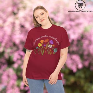 Teach them Love them Watch them grow shirt, Preschool teacher gift shirt, Flower teacher shirt, kindergarten tee, Teacher Appreciation