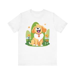 Cute Dog Graphic Tee for Pet Lovers, Animal Lover Gift, Casual Wear, Summer Tee, Dog Owner Shirt