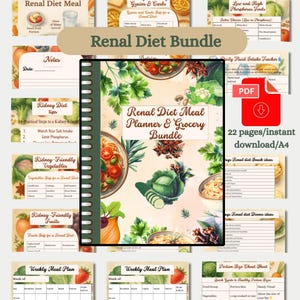 Renal Diet Printable Bundle: Meal Plan, Food Lists, & Tracker (PDF Download)