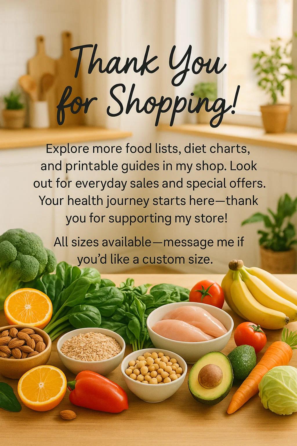 Clean Eating Food List & Meal Plan Printable – Whole Food Chart for ...