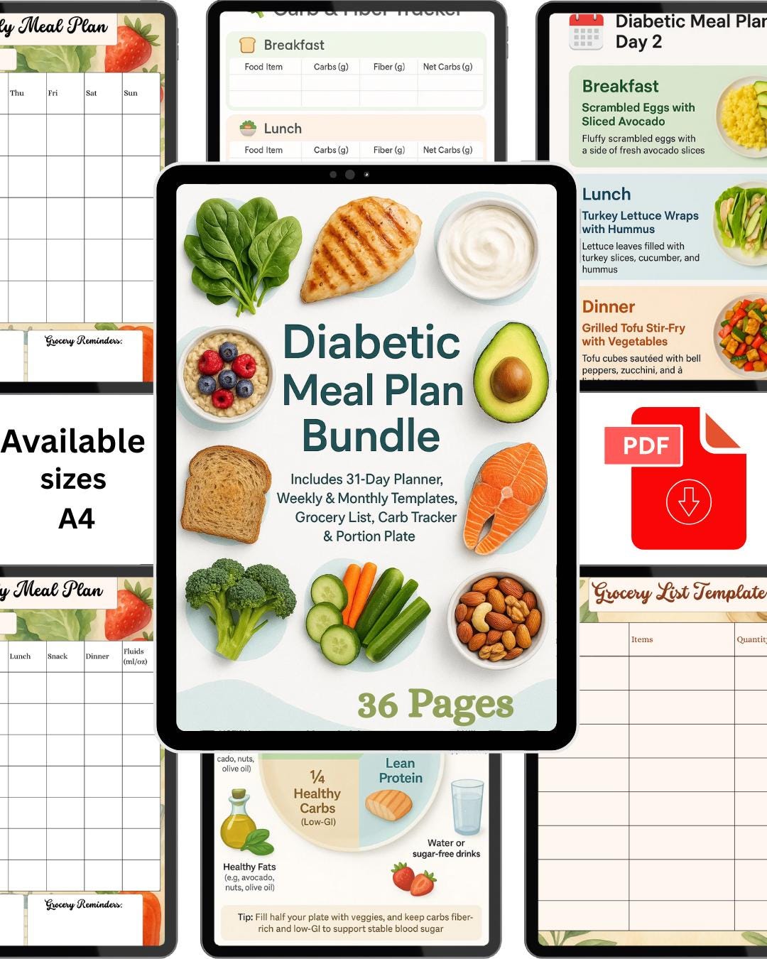 Diabetes Food List, Diabetic Food Chart, Diabetic Grocery List ...