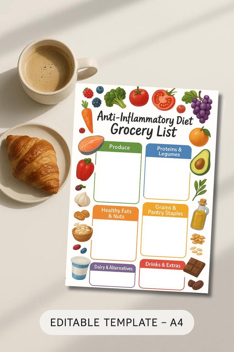 Anti-Inflammatory Diet Food List, Foods to Reduce Inflammation, Anti-Inflammation Diet Food Chart, Gut Health,Anti-Inflammatory Grocery List image 18