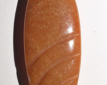 Nutmeg aventurine carved oval focal