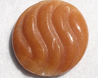 Aventurine carved nutmeg focal bead