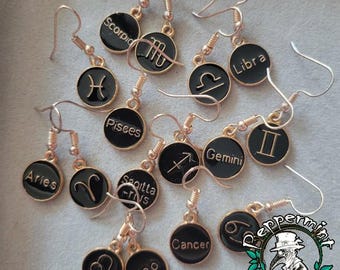 Pendientes del zodíaco hechos a mano - Horóscopo, Signos del zodiaco