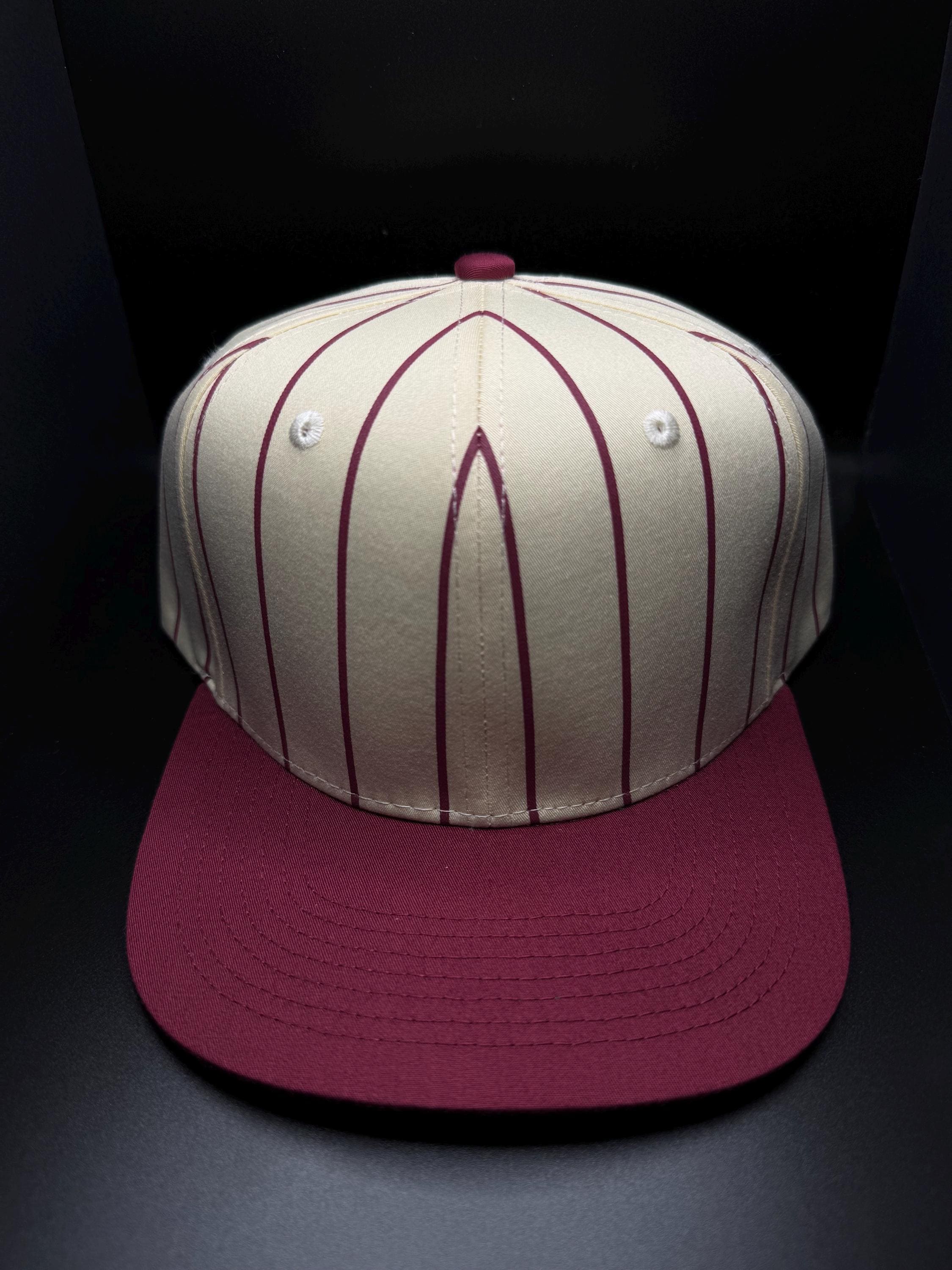 Vintage Pinstripe Baseball Cap: 90s Retro Snapback Hat - Etsy