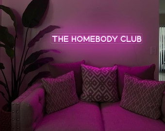 The Homebody Club Neon Sign,Living Room Decor,Homebody Led Light,Club Home Room Wall Decor,Retro Wall Art,Entry Way Above Couch Decor