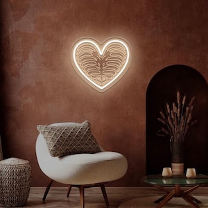 Heart Skull Neon Sign,Cool Girl Room Decor,Goth Wall Art,Gothic Home Decor,Goth Girl Bedroom Heart Skull Wall Decor,Goth Anniversary Gift