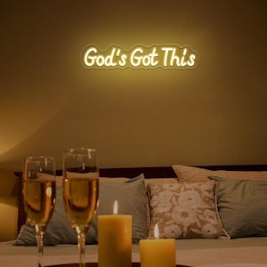 God&#39;s Got This Neon Sign,Religious Neon Sign,Bible Verse Decor,Religious Gift for Friends,Faith Neon Home Decor,Christian Gift For Friends