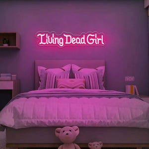 Living Dead Girl Neon Sign,Gothic Girl Room Decor,Goth Bedroom Decor,Gothic Birthday Gift, Goth Wall Art,Goth Home Decor,Gothic Girl Gifts