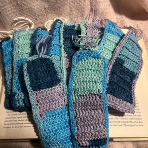 Multicolored Crocheted Bookmarks