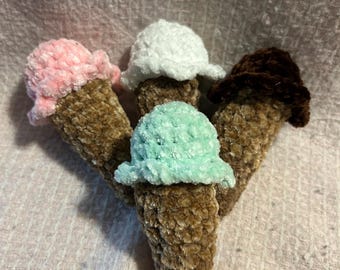 Brown or White ice cream cat toy