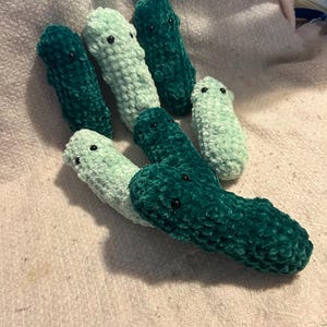 Dark Green Big Dill Pickle Plushie
