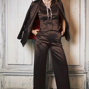 Trousers Chocolate Satin