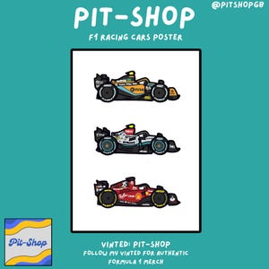 F1 Racing Cars Poster | Perfect Gift for F1 Fanst | Formula 1 Poster