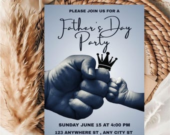 Editable Fathers Day Invitation Template / Happy Fathers Day Invitation Template / Editable Best Father Ever Invitation Template