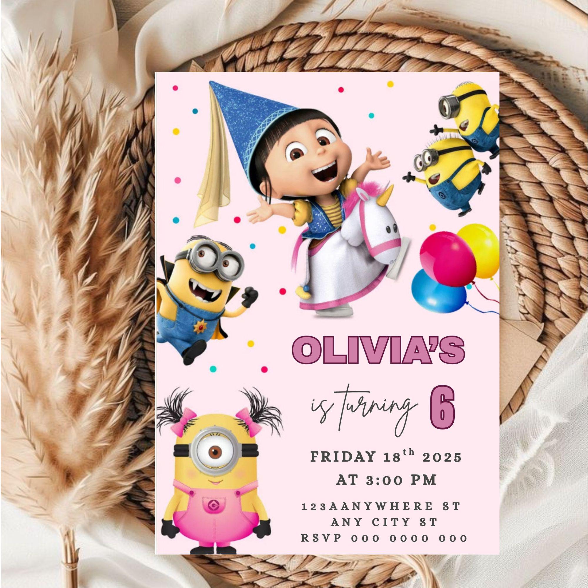 Despicable me agnes birthday - Etsy België, image size:2000x2000