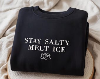 Embroidery Design File: No Ice Embroidery, Stay Salty Melt ICE, Pro Immigration, No ICE, Anti ICE Political, Social Justice, Feminist File.