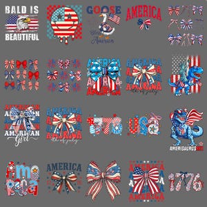 Preppy America Coquette Png Bundle, America Brushstroke Png, Retro USA Png, 4th of July Bundle Png, Girly Memorial Day PNG, Vintage America