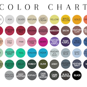 May include: A colour chart displaying a range of colour swatches, each labelled with a colour name. The chart includes shades like red, blue, green, and neutral tones. The text "COLOR CHART" is at the top.