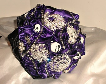 Redblack Gray Brooch Wedding Bouquet Brooch Bridal Bouquet Etsy