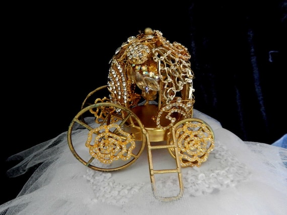 Cinderella Carriage For Ring Bearer Pillow Cake Topper Etsy